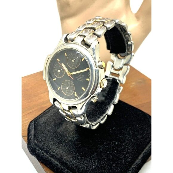 Bulova Men's Watch WM359 Sports Quartz Black Dial Two Tone Stainless Ste… - Picture 14 of 14